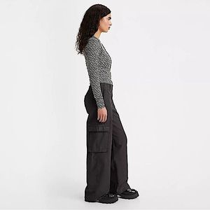 NWT LEVI’S 94’ BAGGY CARGO MID RISE UTILITY RETRO VINTAGE INSPIRED BLACK PANTS